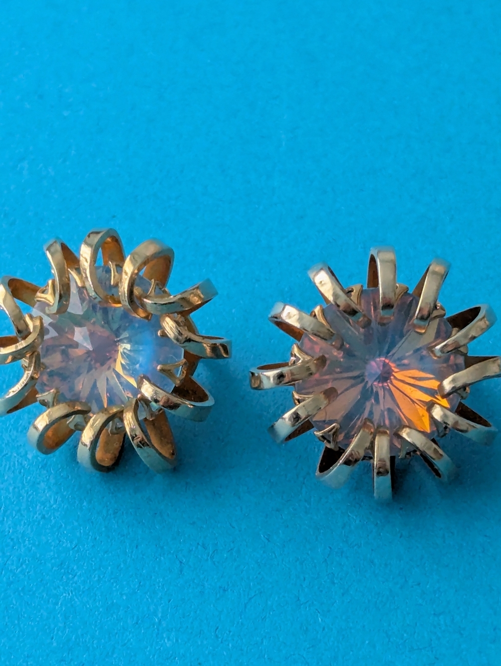 Vintage 1969 Signed Sarah Coventry "Mystic Blue" Brooch Earrings & Ring! - Picture 3 of 6